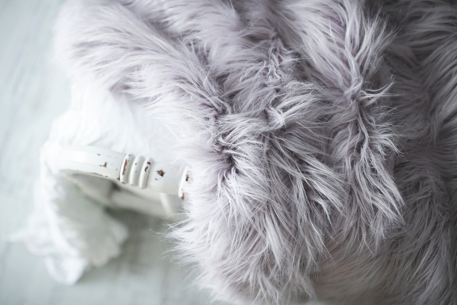 PLUSH Vegan Purple Faux Fur THROW Home Decor Long Fur Etsy