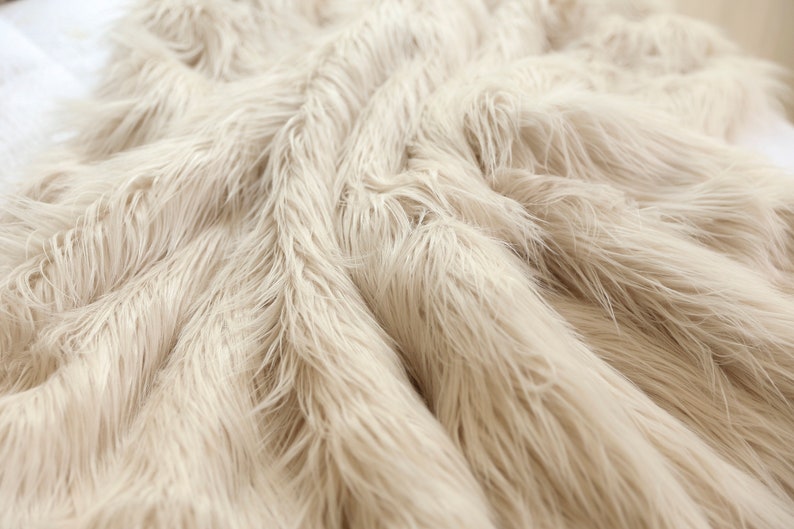 Farmhouse Home Decor Faux Sheekpskin Bedding Weighted Double Sided Fur Ivory Bedroom Accents Cream TWIN Vegan Faux Fur Blanket Comforter