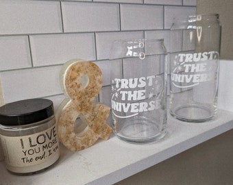 trust the universe // 16 oz retro glassware