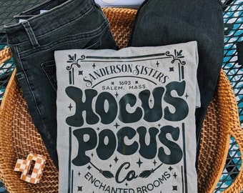 Hocus Pocus - Enchanted Broom Co. // Cute Halloween T-Shirt // Comfort Colors Hand Pressed Apparel