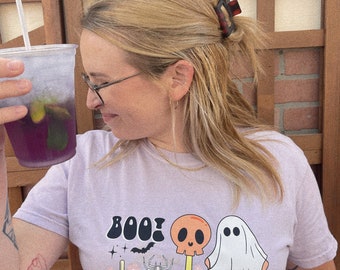 Boo! Cropped Comfort Colors Graphic Tee