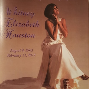Whitney Houston Funeral Celebration Of Life Program  Newark, New Jersey