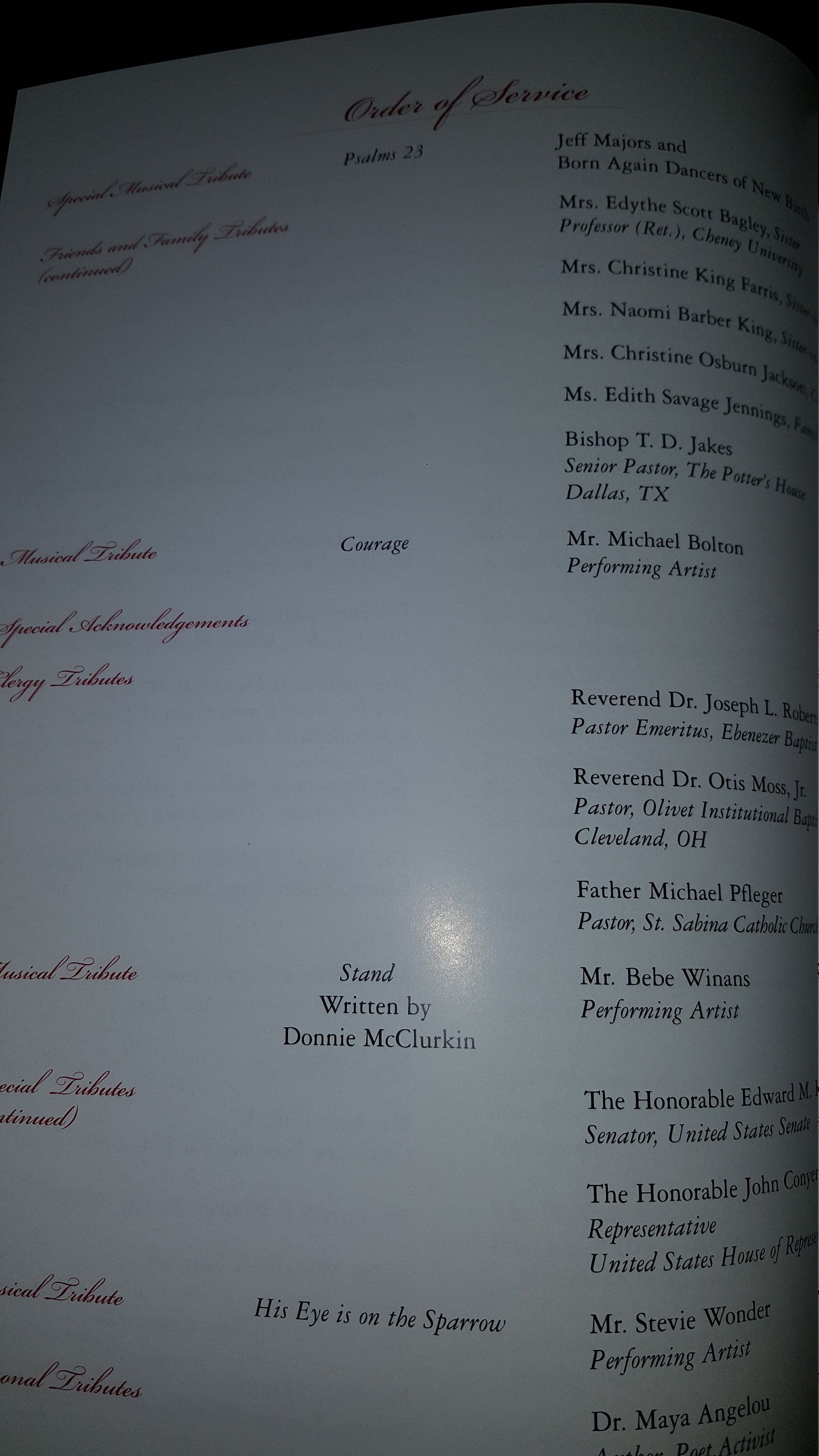 Coretta Scott King Obituary Funeral Celebration of Life Program - Etsy