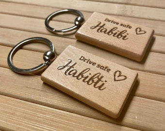 Keyring for driver's license, new driver, car driver, Drive Safe habibi, gift for boyfriend/girlfriend, Valentine's Day