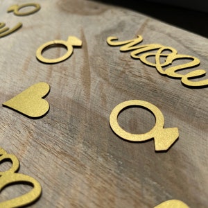 Personalized table decoration confetti for the wedding wedding decoration scatter decoration gold