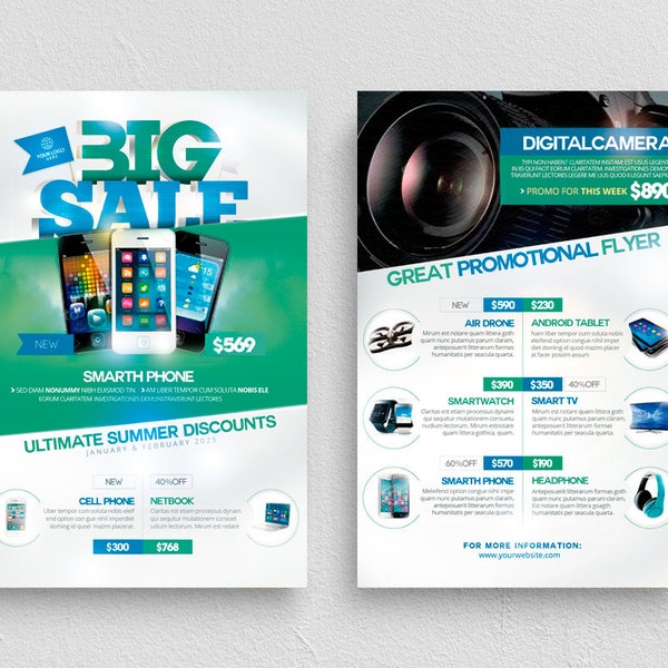 Flyer Template, Psd Template, Instant Download, Sale Template, Product Display, Product Brochure, Marketing Flyers, Catalog Template, List