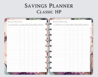 Classic Happy Planner Savings Planner Insert - Financial Organizer, Budget Tracker, Money Management - Instant Download - Personal Finance