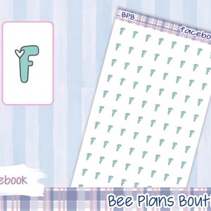 Facebook Icon Planner Stickers | Premium Planner Stickers | Social Media Planner Stickers | Functional Planner Stickers | Icon Stickers