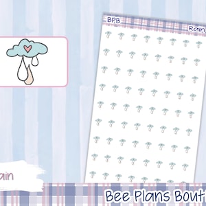 Rain Icon Planner Stickers: Functional Weather Icons