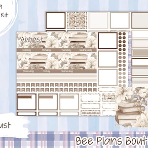 Erin Condren 7x9 Monthly kit | August Monthly Sticker Kit | Bee Plans Boutique | ECLP | BPB | Kit 251