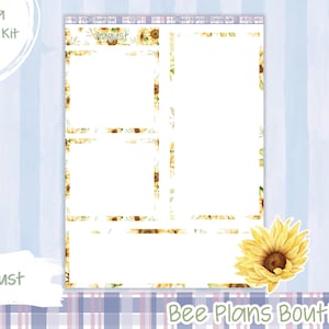 Erin Condren 7x9 Monthly Dashboard (2025-2026) | August Monthly Sticker Kit | Bee Plans Boutique | ECLP | BPB | Kit 244