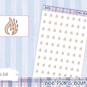 Gas Bill Icon Planner Stickers | Premium Planner Stickers | Planner Stickers | Functional Planner Stickers | Icon Planner Stickers