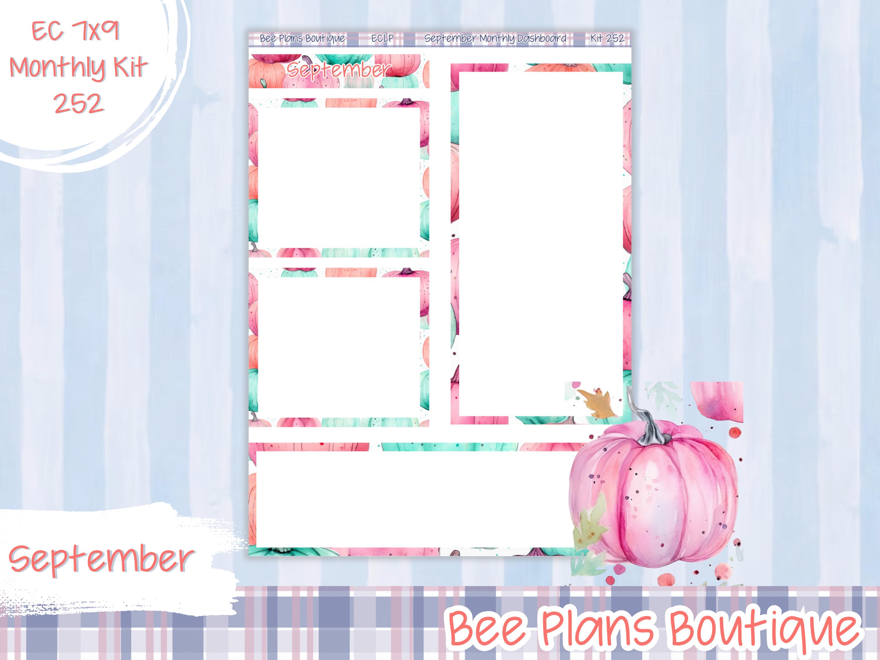 September Monthly Dashboard Sticker Kit | Erin Condren Monthly ...