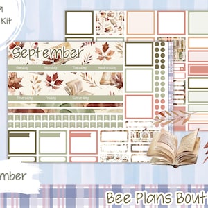 Erin Condren 7x9 Monthly kit | September Monthly Sticker Kit | Bee Plans Boutique | ECLP | BPB | Kit 249