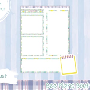 Erin Condren 7x9 Monthly Dashboard (2025-2026) | August Monthly Sticker Kit | Bee Plans Boutique | ECLP | BPB | Kit 247