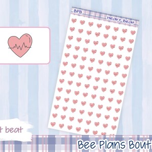 Heart beat Icon Planner Stickers | Premium Planner Stickers | Planner Stickers | Functional Planner Stickers | Icon Planner Stickers