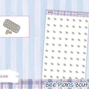 Medicine Icon Planner Stickers | Pills | Pill Reminder | Planner Stickers | Functional Stickers | Icon Planner Stickers | BPB