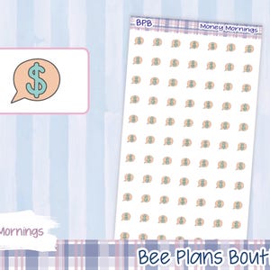 Money Mornings Planner Stickers: Budget Check-in Stickers