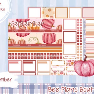 Erin Condren 7x9 Monthly kit | September Monthly Sticker Kit | Bee Plans Boutique | ECLP | BPB | Kit 246