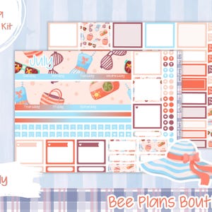 KIT-238 EC 7x9 Monthly kit | July Monthly Sticker Kit | Bee Plans Boutique | eclp | BPB | hp