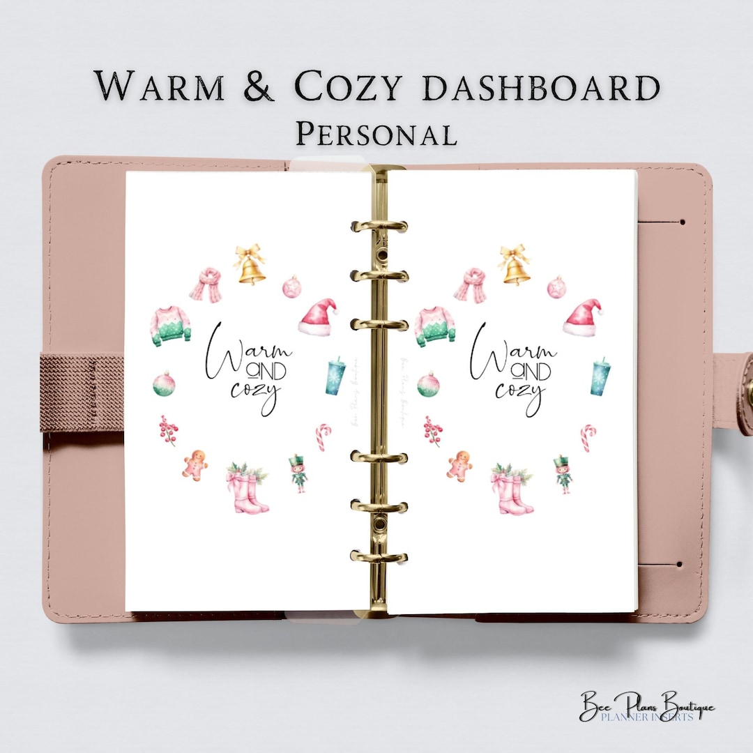 Personal Planner Printable Christmas Planner Dashboard Warm Etsy