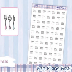 Utensils Icon Planner Stickers | Premium Planner Stickers | Planner Stickers | Functional Planner Stickers | Icon Planner Stickers