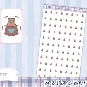 Apron Icon Planner Stickers: Cooking, Baking, Chef