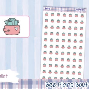 Pegatinas para planificador con icono de billetera / Pegatinas para planificador premium / Pegatinas para planificador / Pegatinas para planificador funcionales / Pegatinas para planificador con icono