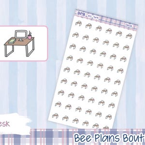 Desk Icon Planner Stickers: Work From Home, Study