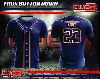 Jersey sublimado completo con botones falsos