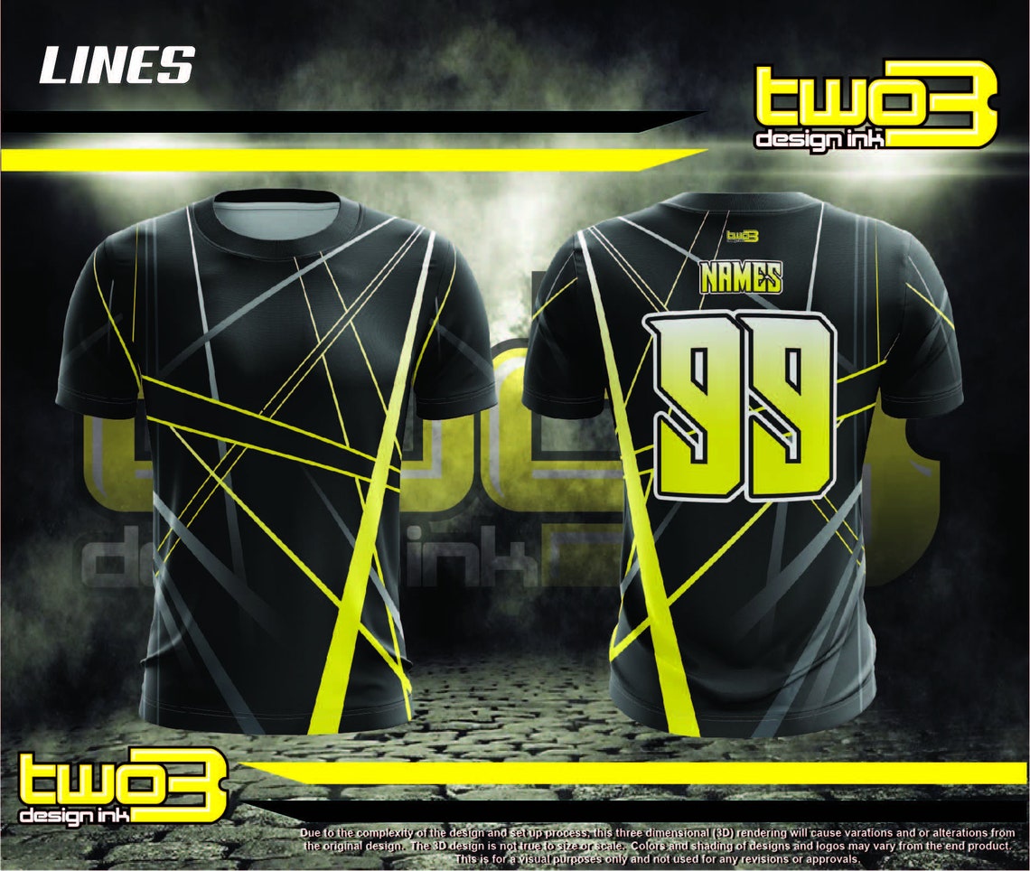 Lines Full Sublimated Jersey Etsy