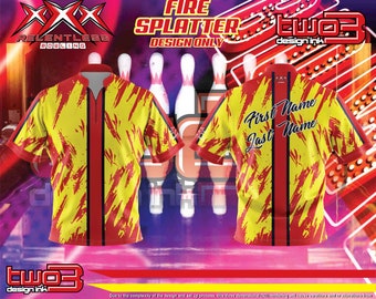 Jersey sublimado completo con salpicaduras de fuego