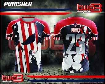 Camiseta completa sublimada de Punisher