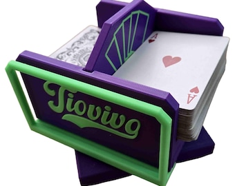 Tiovivo - Carrusel de cartas de 4 barajas con marco lateral para billetes
