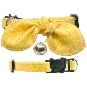 Floral Flowers, Cat Collar, Adjustable, Breakaway, Adult & Kitten Sizes