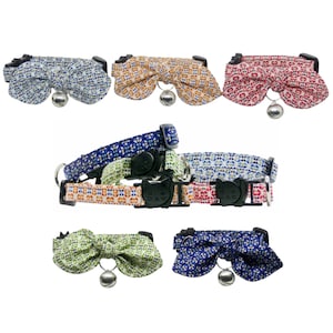 Geometric Pattern Cat Collar, Adjustable, Breakaway, Adult & Kitten Sizes