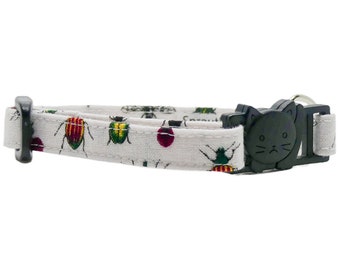 Insect Bug, Cat Collar, Adjustable, Breakaway, Adult & Kitten Sizes