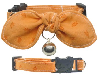 leafy foliage, Cat Collar, Adjustable, Breakaway, Adult & Kitten Sizes