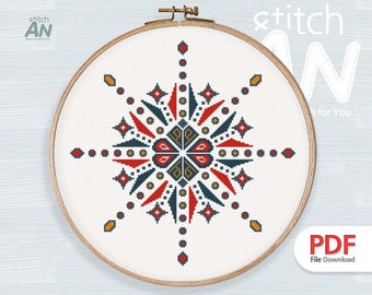 GEOMETRIC cross stitch pattern PDF,Cross Stitch chart,Counted Cross Stitch pattern,Instant PDF Download(ANP76_GEOMETRIC)