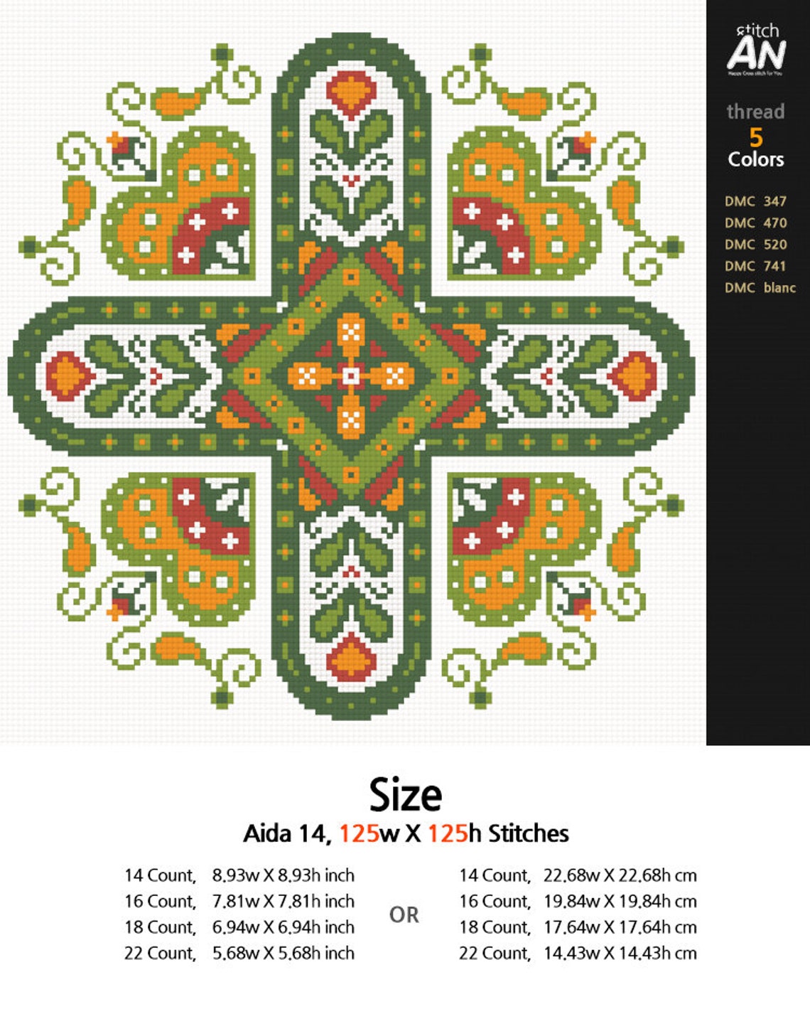 GEOMETRIC Cross Stitch Pattern Pdfcross Stitch Chartcounted Etsy