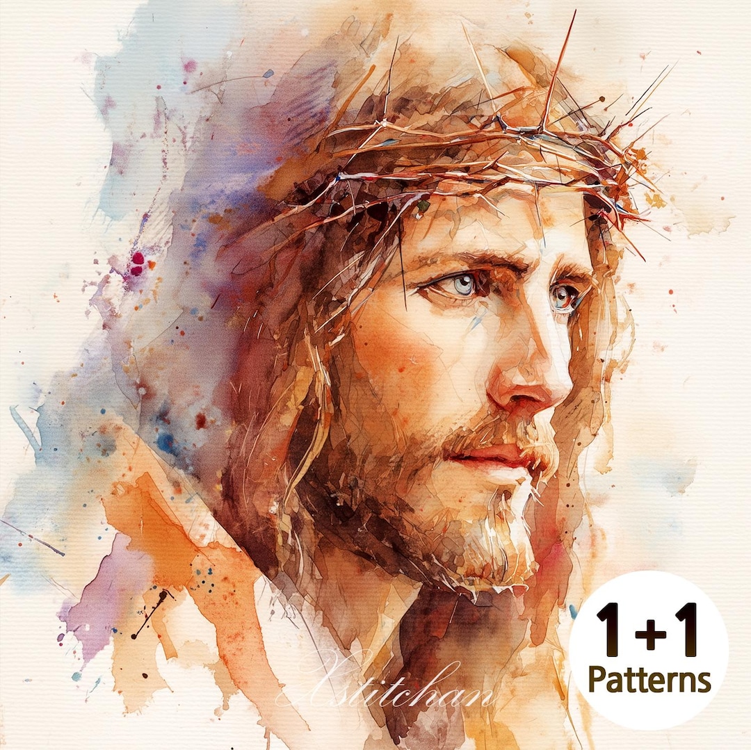 PCP0727 Jesus Christ PDF Full Coverage Cross Stitch Pattern Instant ...