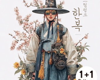 PCP0586 Steampunk Hanbok full coverage cross stitch pattern PDF Instant Download