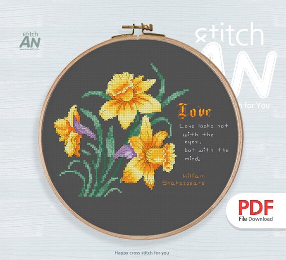 LOVE Cross Stitch Pattern Pdfcross Stitch Chartcounted Cross - Etsy