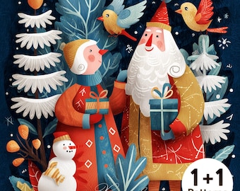 PCP0639 Christmas gift PDF full coverage cross stitch pattern Instant Download