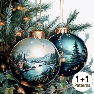 PCP0046_Christmas deco, full coverage cross stitch pattern PDF, Cross Stitch chart, Counted Cross Stitch pattern, Instant PDF Download