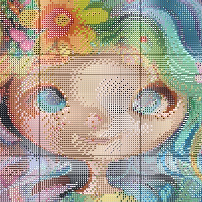 PCP0039 Cute Girl, Full Coverage Cross Stitch Pattern PDF, Cross Stitch ...