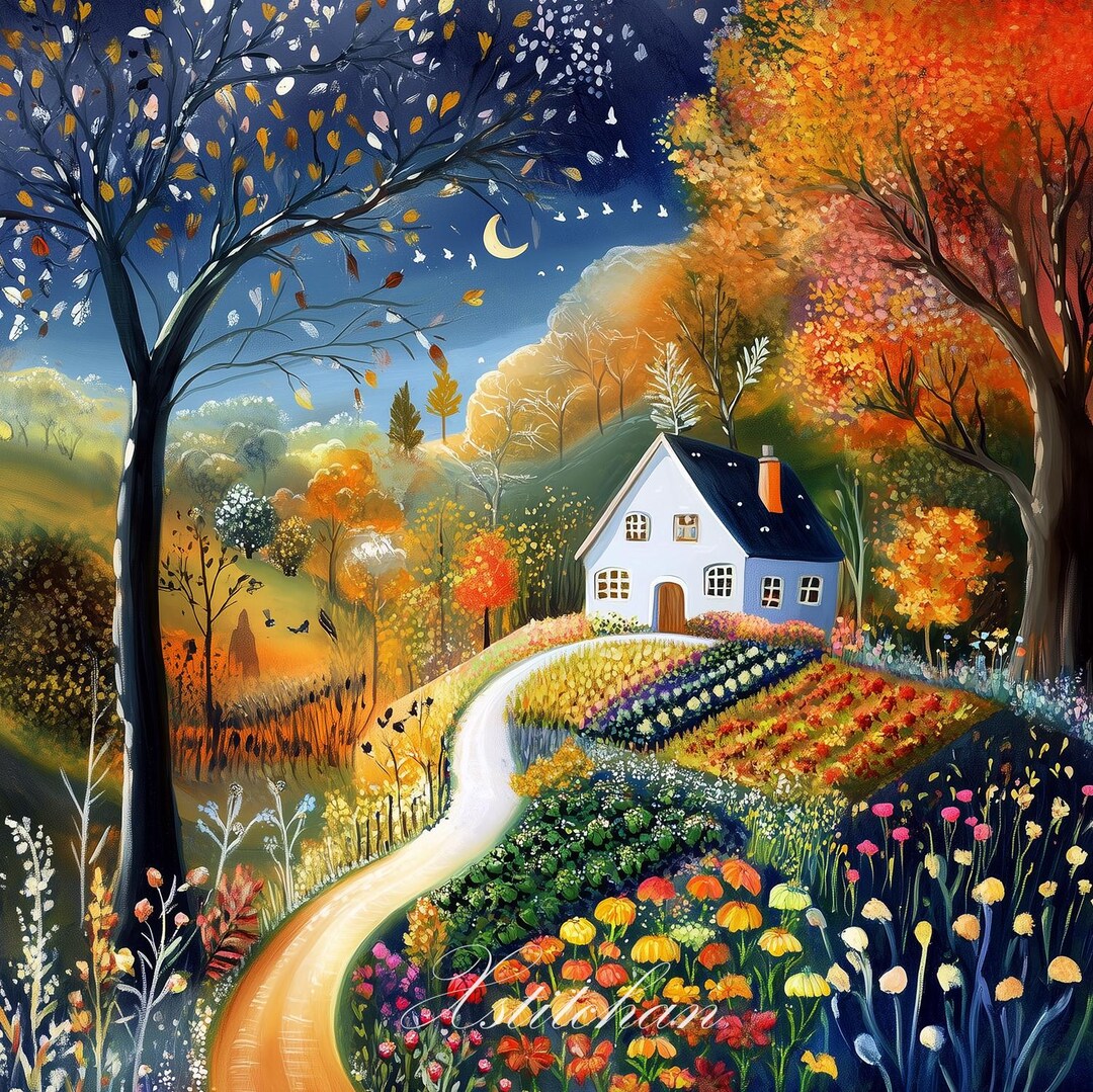 PCP0469 House and Garden PDF Full Coverage Cross Stitch Pattern Instant ...