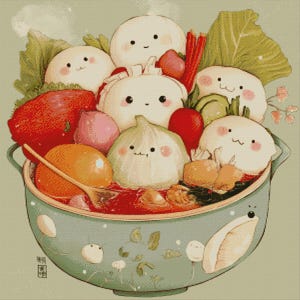 PCP0112 vegetables full coverage cross stitch pattern PDF Cross Stitch chart Cross Stitch pattern Instant PDF Download
