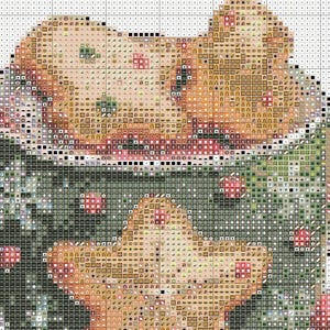 PCP0044_Christmas cookie PDF full coverage cross stitch pattern Instant Download image 4
