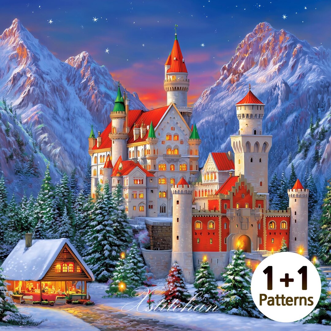 PCP0592 European Castle PDF Cross Stitch Pattern Full Coverage (instant ...